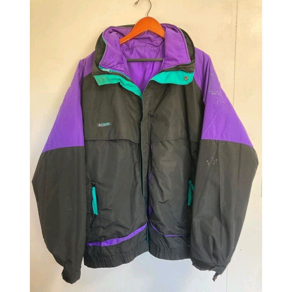 Vintage Columbia Coat Mens 3XL Powder Keg Ski Jacket Colorblock 90s Snow